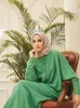 Abiti casual moda monopetto musulmano Syari Abaya Hajib cardigan femminile a figura intera manica svasata islamico Wy1447