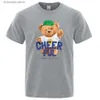 T-shirts pour hommes Joyeux Teddy Bear Boy Aujourd'hui est votre jour T-shirts Hommes Mode Tops surdimensionnés Dessin animé T-shirt d'été Mode Lâche Tee Vêtements T240202