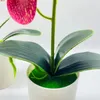 Dekorativa blommor Yomdid Potted Fake Orchid Flower Artificial Plant Utmärkt UV-resistent faux bonsai utomhus inomhus för balkong jul