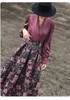 Casual Jurken Tingfly Vrouwen Herfst Sprin Mode Jacquard A-lijn Knielengte Jurk Dame Vintage Elegante Kantoor Werkkleding