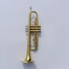 Japans avancerade professionella trumpet B-ton Vit kopparytan Guldpläterad spelande trumpet Tre-ton trumpetinstrument