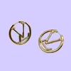 Brincos de argola Moda Stud Big Circle Earings Designer Earring para mulheres Gold Sliver Jewelry Party Match Valentine039s DIA PRESENTE8568257