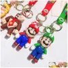 Fashion Cartoon Charms Jewelry Keychain Backpack Car Key Ring Accessories Hanger Keychains Drop Delivery Dhkvx