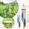 Decorative Figurines 1pc 12 Tubes Wind Chimes Aluminum Tube Pine Metal Pipe Bells Balcony Garden Coffee Shop Wall Hanging Decoration