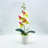 Decorative Flowers YOMDID Potted Fake Orchid Flower Artificial Plant Excellent UV-resistant Faux Bonsai Outdoor Indoor For Balcony Christmas