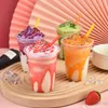 Dekorativa blommor Simulering Fake Ice Cream dessert Props El Cafe Bar Bakery House Store Decor Dekor Sundae Model Children's Toys