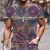 T-shirts pour hommes 3D Africain ethnique primitif tissu tribal impression chemise surdimensionnée pour hommes mode confortable à manches courtes unisexe vêtements