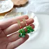 Boucles d'oreilles en cristal scintillant pour femmes, pendentif sur le thème de l'arbre de noël, clous d'oreilles, bijoux de Festival, cadeau pour femmes