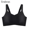 BRAS UBAU 3XL Grande taille Sous-vêtements non marquants Femmes Sports pour collecter des seins latéraux Anti-affaissement Anneau non en acier Soutien-gorge push-up vers le haut