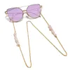 Chaîne de perles de pierre de mode chaîne de lunettes à la main pour lunettes de lecture cordon lunettes de soleil porte-sangle cou masque bande 240124