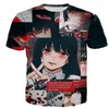 Homens camisetas 2024 Kakegurui Camisa Homens / Mulheres 3D Impresso Camisetas Casual Estilo Harajuku Camiseta Streetwear Tops Oversized