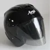 Motorcykelhjälmar Pure Black Helmet Open Face Half Top ABS Material Män och damer Summersäsong ECE Godkänd