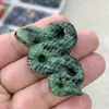 装飾的な置物天然石のヘビの置物装飾癒しレイキクリスタルハンド彫刻された動物像クラフトホームデコレーション1PCS