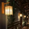 Wall Lamp Classic Bamboo Wood Lustre Sconce Rustic Ceiling Rattan Wicker Light Handmade Art Craft For Home Living Bed Room Decor