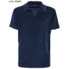 Loro Piano hommes Polo t-shirts nouveau Style vêtements décontracté Polos chemise à manches courtes t-shirts bleu foncé NYB0