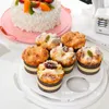 Piatti Contenitore Contenitore Supporto Per Cupcake Scatola Per Torta Senza Bpa Porta cupcake Portatile Da 10 Con Maniglia Del Coperchio Torte Trasparenti