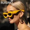 Lunettes de soleil Unique couleur bonbon lèvres sexy Y2k lunettes de soleil pour femmes nouvelle marque de luxe jaune bleu dégradé lunettes de soleil hommes Punk Hip Hop lunettes de soleil J240202