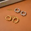 Stud Ins francés Retro nuevo masa frita giros bucle oreja hebilla pendientes MUJER moda desplazamientos único SimpleTrend marca encanto joyería