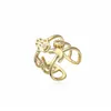Bröllopsringar Vintage Bohemian Style Sun Moon Star Palm Geometric Ring for Women Girl Gold Color Open Party Jewelry Femme Bijoux Drop Dhbrh