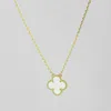 15mm Fashion Classic4Four Leaf Clover Necklaces Pendants MotherofPearl Stainless Steel Plated 18K for Women Girl Valentines Mothers Day Engagement Jewelry
