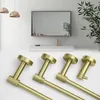 Rose Gold Chrome Brushed Gold Bathroom Accessories Set Wall Mounted Hand Towel Holder Toilet Roll Holder Bathrobe Hook Hanger 240123