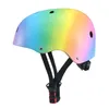 Beautiful Childrens Rainbow Cycling Bike Helmet Kids Selfbalancing Wheel Skateboard Skating Bicycle 240131