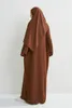 Ethnic Clothing Ramadan Eid Hooded Abaya Integrated Hijab Prayer Dress Muslim Abayas For Veiled Women Jilbab Kaftan Turkey Islam Dubai