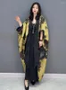 Kvinnors jackor shengpalae kinesisk stil blommor tryck mörk casual bat ärm elegant chic cardigan coat 2024 vårkläder 5R2236