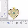 Pendant Necklaces Nidin Arrival Romantic Heart Shape Colorful Color Cubic Zirconia CZ Lucky Wedding Jewelry Party Gifts Necklace