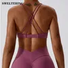 Yoga Outfit Sexy Cross Sports Bra Gym Top Women Training Running Stretch Underwear Fitness Push Up Tank Tops