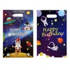 Present Wrap Bags Spaceman Candy Handväskor för barn pojke yttre rymd tema födelsedag s baby shower gynnar