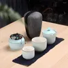 Set da tè Set da tè da viaggio 6 pezzi Borsa portatile da esterno in ceramica KungFu cinese Gaiwan Tazza da tè Tazza da tè
