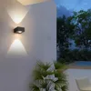 Applique murale extérieure étanche IP65 3W/6W lumière LED moderne intérieur/extérieur décor haut vers le bas double tête en aluminium