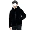 Designer Style Imitation Mink Fur Jacket for Mens Winter with Cotton Grass Casual Loose Fitting Coat NWG1