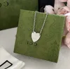 gglies Brand Heart Pendant Necklace Designer For Women Silver Necklaces Vintage simple Jewelry Luxury Style Letter Gift Accessories