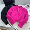 Jesienna Kurtka marynarska Plus Size Casual Condyt Style British Style Miłość Modna Krzywa Blazer Blazer Long Rleeve Owewear 240129