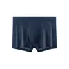 Sous-pants Jacquard Ice Silk's Men's Underwear Boxer Shorts Personnalité de tête Summer Couleur solide respirant