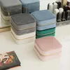 Smyckespåsar Plush Organizer Box Portable Velvet Travel Boxes Case Small For Women Earring