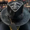 Casquette de Cowboy Punk noire unisexe pour adultes, fournitures de fête, chapeau de crâne conique, accessoires de carnaval d'halloween