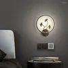 Applique murale YUNYI produits nordiques forme d'anneau moderne décor intérieur salon salle à manger luxe cuivre