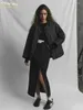 スカートclaciveファッションスリムな黒人女性のスカート2024カジュアルハイウエストスリット長いエレガントなクラシックオフィスファルダ服