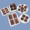 Baking Moulds Mini Silicone Waffle Wafer Cookie Candy Mold Cake Decoration Tools DIY Chocolate Epoxy Aromatherapy Candle