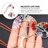 Dekorativa blommor Tree of Life Pendant For Car Home Hanging 7 Chakra Stone Ornament Hushållens väggdekor