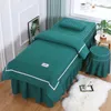 Bedding Sets Embroderied 4pcs For Beauty Salon Tuina Massage Spa Bed Sheets Cover Pillowcase Stoolcover Duvet