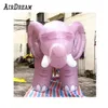 Éléphant gonflable de publicité mobile de dessin animé avec souffleur, 6mL (20 pieds), vente en gros pour la décoration de fête à prix compétitif