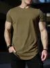 T-shirts pour hommes T-shirt de remise en forme musculaire été Athleisure entraînement à manches courtes haute qualité coton hommes gymnastique Sport chemise hauts