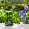 8 polegadas legal vidro dab rig bong hookah função única reciclador de vidro fumar tubulação de água com quartzo banger LL