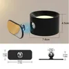 Wall Lamp Rotatable LED Lights Magnetic Rechargeable Button Control Bedside 3 Color Temperatures Brightness For Bedroom Gallery