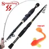Sougayilang Tragbare Teleskop Angelruten 18M 24M Carbon Faser Ultraleicht Spinning Casting Angelrute Lure Fishing Tackle 240127