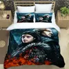 Conjuntos de cama W-Witcher Jogo Impresso Cama Requintada Suprimentos Conjunto Capa de Edredão Consolador Luxo Presente de Aniversário